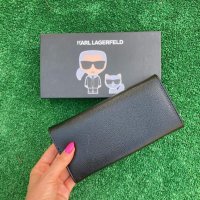 Луксозен черен портфейл Karl Lagerfeld код DS723, снимка 4 - Портфейли, портмонета - 32831976
