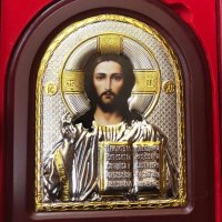Икона на Иисус Христос с покритие, снимка 1 - Икони - 31812302