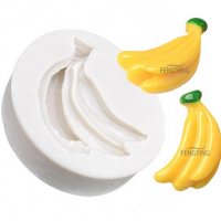 Банани Банан чепка силиконов молд форма фондан шоколад смола гипс, снимка 1 - Форми - 32252932