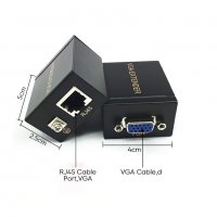 Комплект VGA екстендер по LAN Zerone, снимка 4 - Мрежови адаптери - 38189316