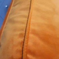 Оранжев диван от плат двойка с функция сън, снимка 12 - Дивани и мека мебел - 43290407