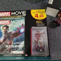 MARVEL MOVIE COLLECTION Iron Man Железния Човек списание + фигура статуетка брой 1 първи, снимка 3 - Статуетки - 44112946