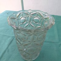 Стара стъклена ваза, снимка 5 - Вази - 33433032