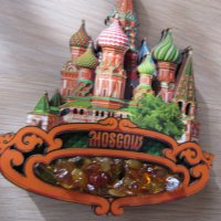 Автентичен дървен 3D магнит от Москва, Русия-серия-, снимка 2 - Колекции - 39247603