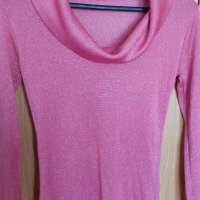 Дамска розова блуза, снимка 1 - Блузи с дълъг ръкав и пуловери - 27015104
