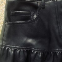 ZARA Нова с етикет черна кожена пола ЗАРА, снимка 5 - Поли - 39649253