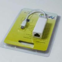 Mini  USB към LAN Adapter за таблети - Ethernet USB, снимка 2 - Мрежови адаптери - 27429897