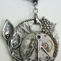 Уникален подарък колие медальон висулка стил steampunk, снимка 6 - Колиета, медальони, синджири - 35570949