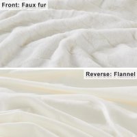 Одеяло Qucover, бяло пухкаво одеяло с двустранен дизайн, 150x200 см, снимка 4 - Олекотени завивки и одеяла - 43166871