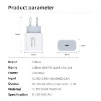 Адаптер fast charger Type C 20W iPhone с чип за бързо зареждане НАЛИЧНО!!!, снимка 6 - Оригинални зарядни - 32596526
