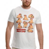 Нова мъжка забавна тениска с трансферен печат MAKIN' BACON с прасета, снимка 3 - Тениски - 37663896
