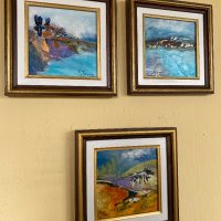 Три картини на худ. Кънчо Пенев/маслени бои, снимка 2 - Картини - 44128337