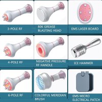 80К 9 в 1 Апарат за Кавитация Вакуум RF, EMS , студен чук, криотерапия,EMS липо лазер , снимка 4 - Козметични уреди - 44079619