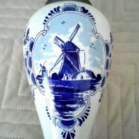 Рядка колекционерска холандска ваза Делфт, снимка 3 - Антикварни и старинни предмети - 32881362