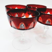 Чаши за шампанско, червен кристал (2.2), снимка 8 - Чаши - 43865290