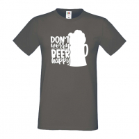 Мъжка тениска Don't Worry Beer Happy,Бира,Бирфест,Beerfest,Подарък,Изненада,Рожден Ден, снимка 12 - Тениски - 36377730