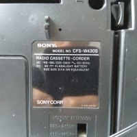 Двукасетъчен стерео радио касетофон Sony CFS-W430S, снимка 3 - Радиокасетофони, транзистори - 43439656