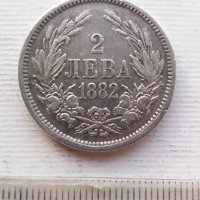 2 лева 1882 година - сребро , снимка 2 - Нумизматика и бонистика - 43301345