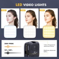  Селфи LED видео светлина за телефони и лаптопи 64 светодиода, 3 светлинни режима, снимка 8 - Селфи стикове, аксесоари - 44052394