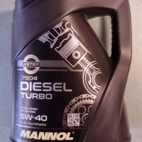 Моторно масло MANNOL 5W40 DIESEL TURBO - 5л, снимка 1 - Аксесоари и консумативи - 28441873