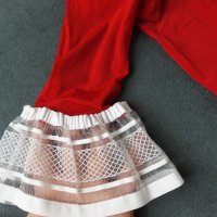 Поръчани -One Size нови червени чорапи с ликра и бяла ластична лента, снимка 7 - Бельо - 44051917