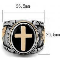 Красив мъжки пръстен Готика, кръст, снимка 3 - Пръстени - 28720074