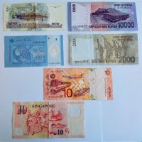 Банкноти за колекции от Камбоджа, Индонезия, Малайзия, Сингапур, снимка 2 - Нумизматика и бонистика - 36799651