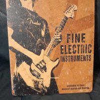 Fender since 1946 Fine Electric Instruments-метална табела (плакет), снимка 2 - Китари - 43144657