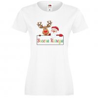 Дамска тениска Коледа Весела коледа 4, снимка 1 - Тениски - 34690656