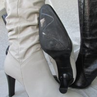 КАТО НОВИ дамски 36 - 37 кожени ботуши- бели,естествена кожа, made in BRAZIL, снимка 13 - Дамски ботуши - 37486892
