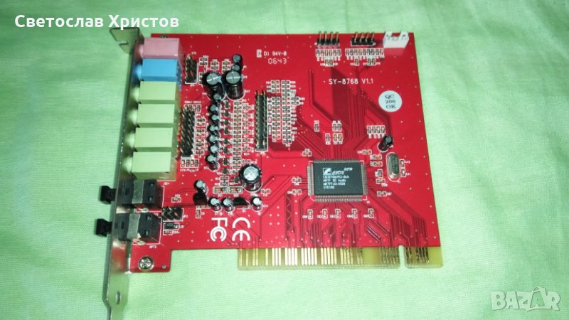 Продавам 8 канална PCI аудио карта с оптичен S/PDIF вход и изход SY-8768, снимка 1
