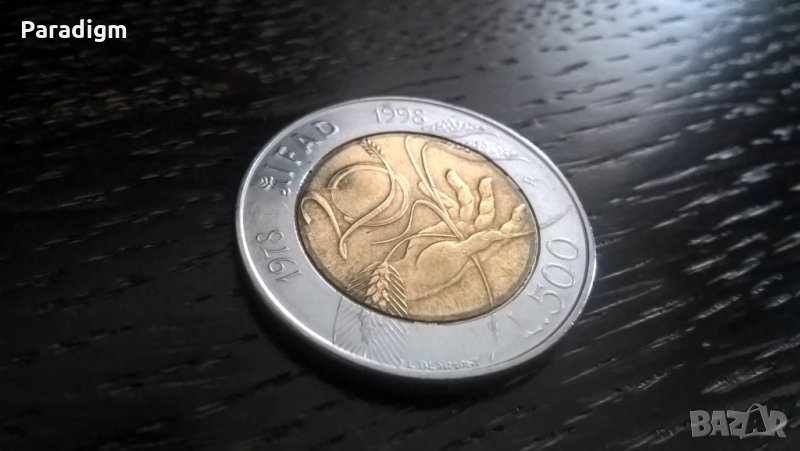 Монета - Италия - 500 лири | 1988г., снимка 1