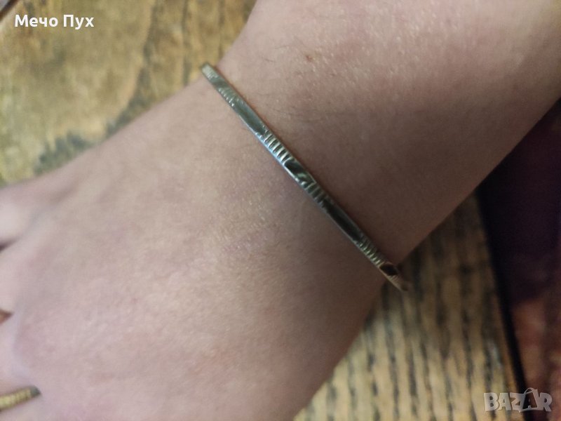 Сребърна гривна твърда,проба 950 (87), снимка 1