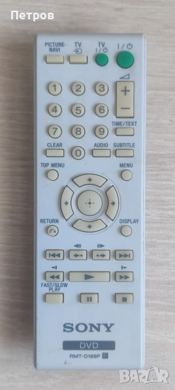 Дистанционно SONY DVD, снимка 1