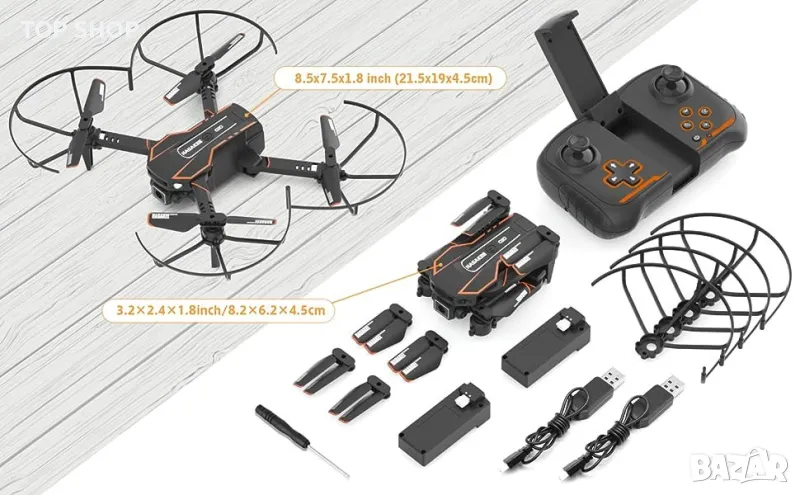 Дрон Q10 с камера , 720P HD FPV сгъваем квадрокоптер, снимка 1