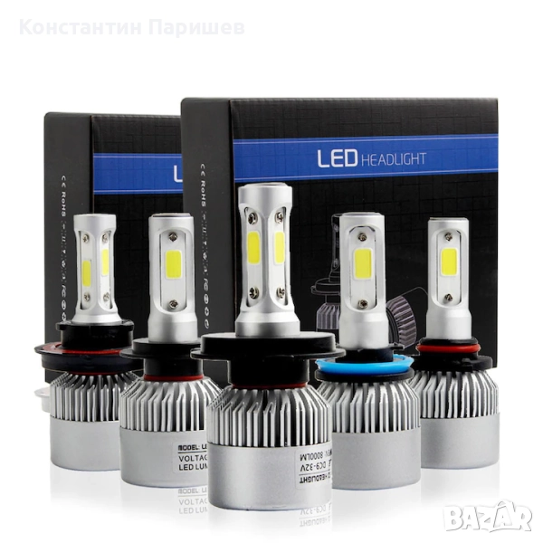 LED крушки за фарове 8000lm, H4, 36w, снимка 1