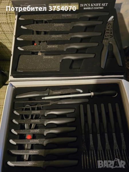 Комплект ножове с гранитено покритие, снимка 1