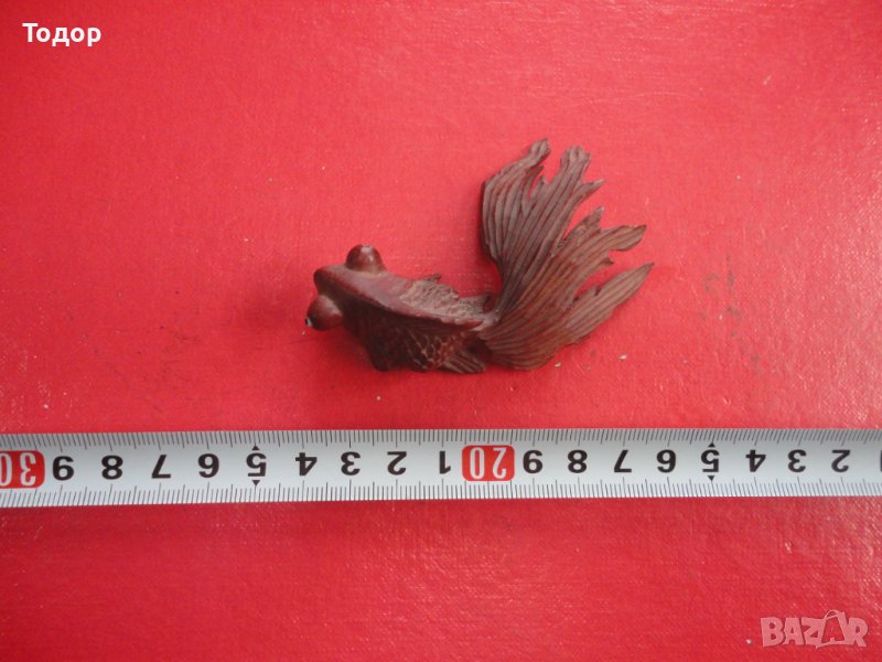 Дървена фигура фигурка пластика Златната Рибка риба , снимка 1