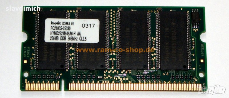 Продавам рам ram памет Hynix hymd232m646a6-h aa-a  DDR 1 256MB  266 Mhx, снимка 1