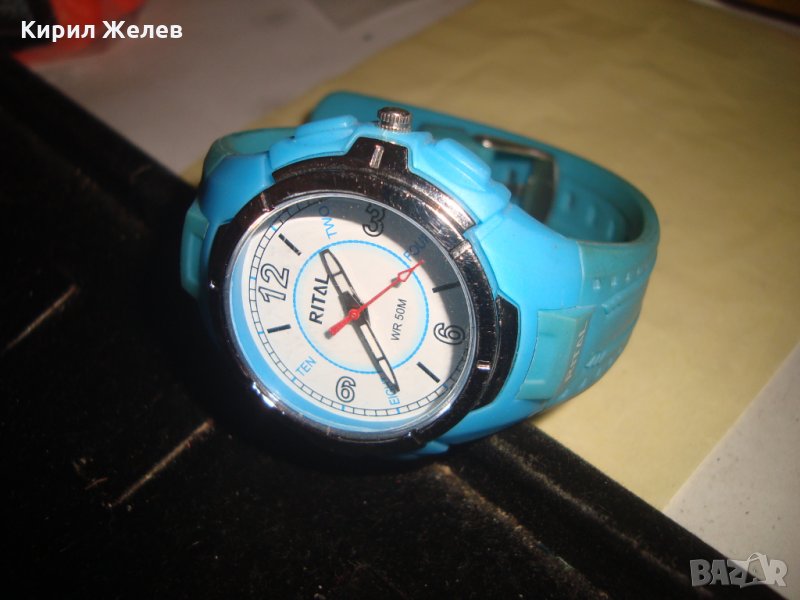 RITAL WR 50M QUARTZ МОДЕН МАРКОВ КВАРЦОВ ЧАСОВНИК РИТАЛ КАИШКА СИЛИКОНОВА 20643, снимка 1