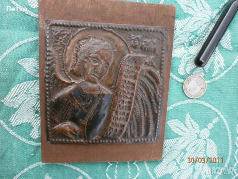 Стара  икона  Подпис, снимка 1