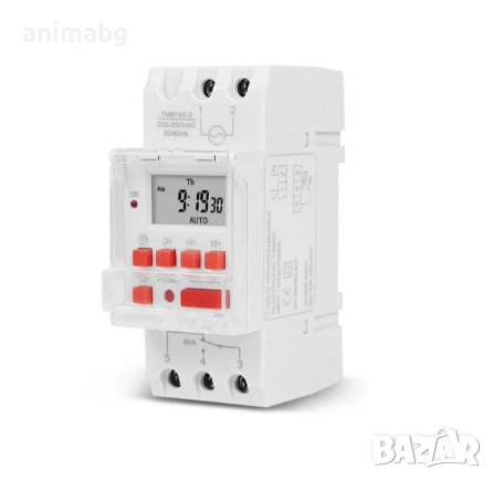 ANIMABG Програмируем цифров превключвател за време, Модел THC30S, AC 220V-250V, 30A, Кварцов мико-ко, снимка 1