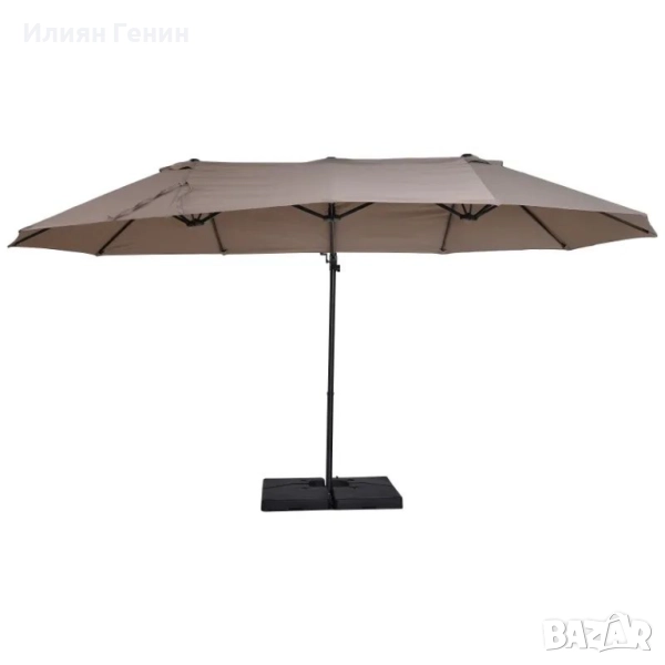 Двоен чадър Outsunny, конзолен чадър, , снимка 1