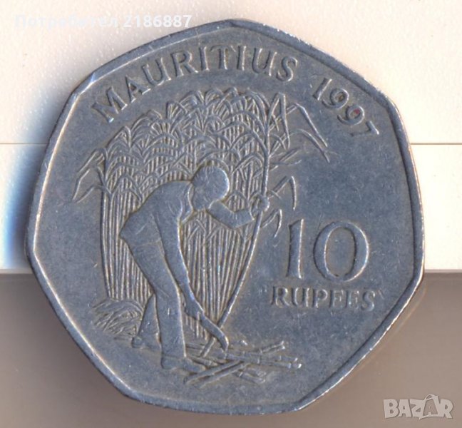 Остров Мавриций 10 рупии 1997 година, снимка 1