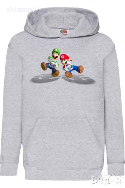 Детски Суитчър/Суитшърт Mario & Luigi Cart,Super Mario,Игра,Подарък,Изненада,Забавление,Рожден Ден, снимка 1
