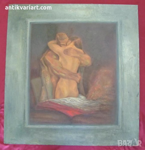 50-те Оригинална Картина масло върху фазер, снимка 1