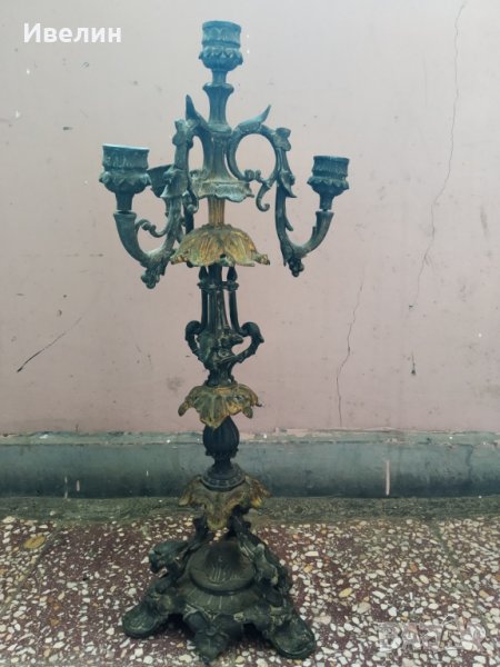 стар бароков свещник, снимка 1