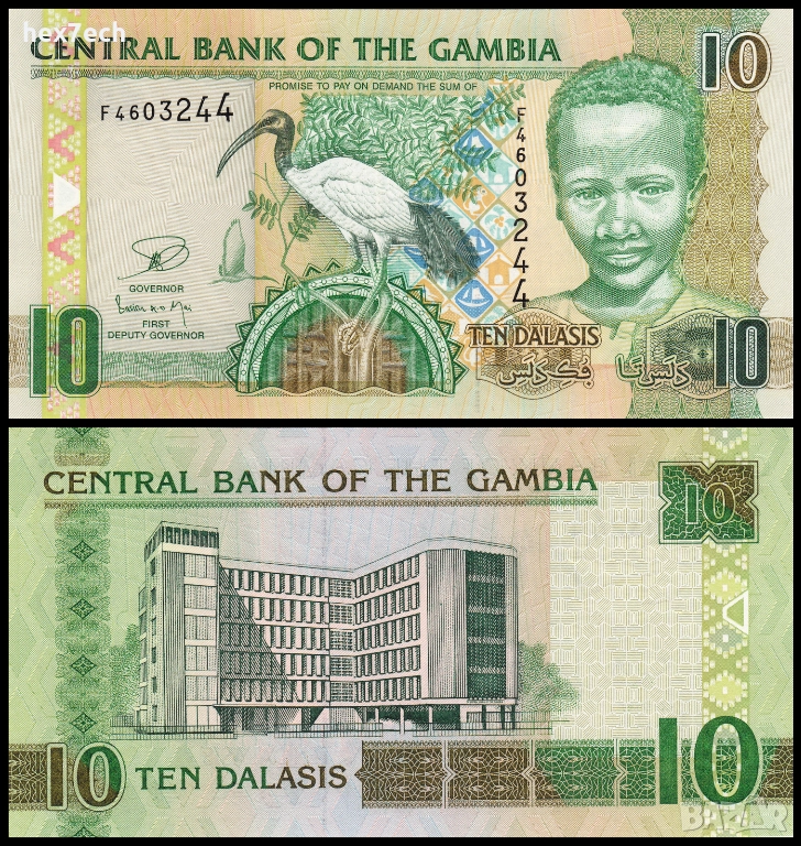 ❤️ ⭐ Гамбия 2006-2013 10 даласи UNC нова ⭐ ❤️, снимка 1