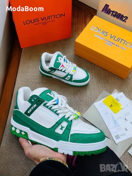 🔝💚Louis Vuitton стилни зелени дамски обувки💚🔝, снимка 1
