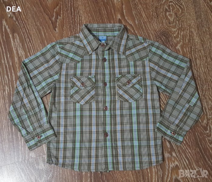 Зелена риза каре TikTak 104см-10лв+подарък, снимка 1
